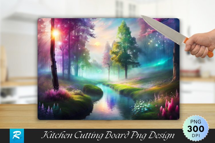 Nature Cutting Board Sublimation Design example image 1