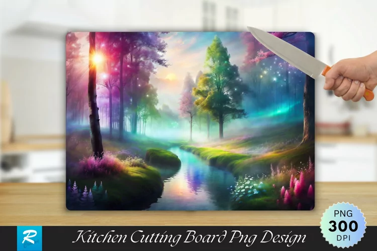 Nature Cutting Board Sublimation Design