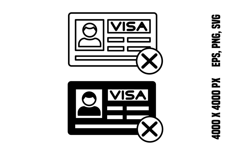 Visa Denied Icons