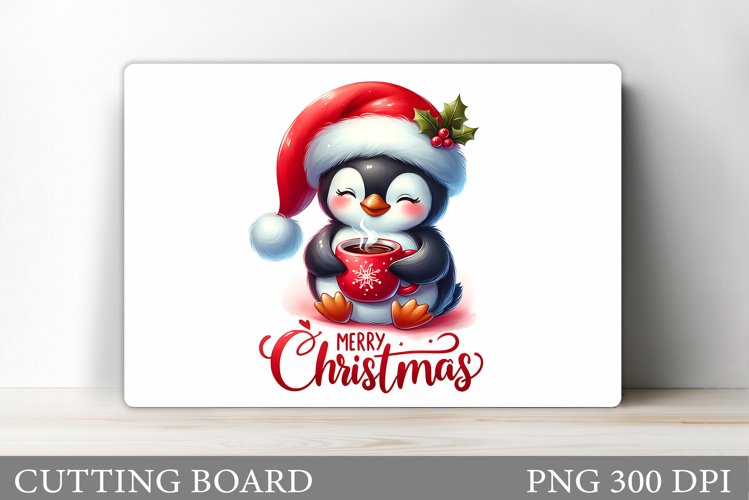 Penguin Cutting Board. Christmas Cutting Board Sublimation example image 1