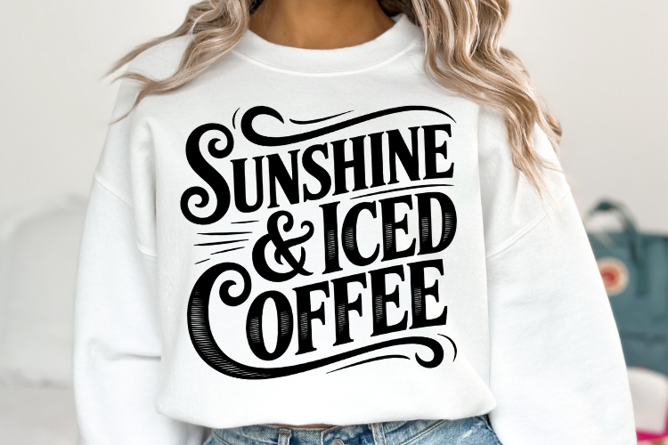 Sunshine & Iced Coffee svg | Summer Svg | Shirt Svg