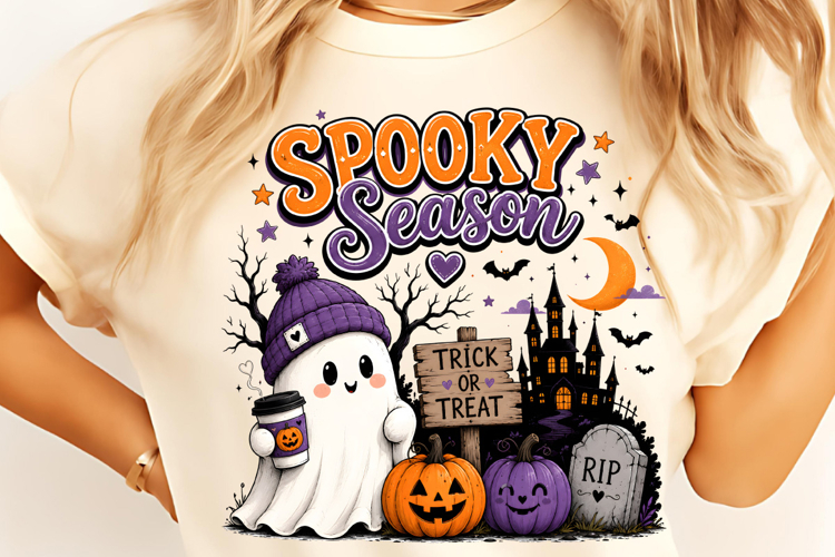 Trending Halloween PNG, Spooky Season PNG, Cute Pumpkin PNG