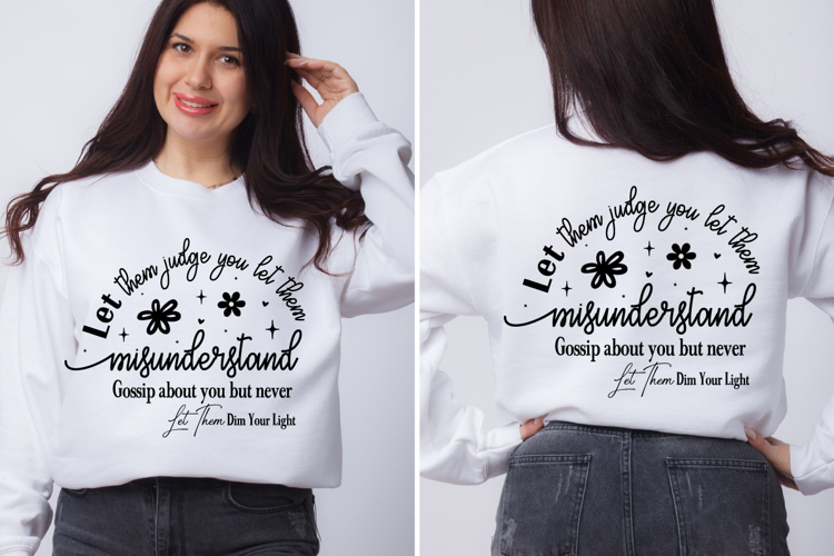 Let them svg / Inspirational / Front and Back SVG