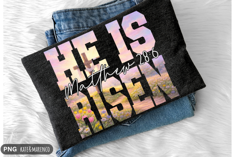 He Is Risen PNG | Easter PNG | Easter Cross PNG