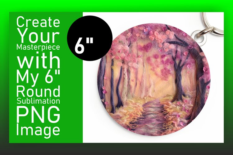 Vibrant 3D Landscape Round Design Sublimation