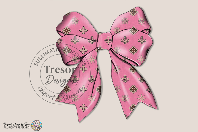 Pink Luxury Bow PNG Chic Fashion Ribbon Girly Design Art