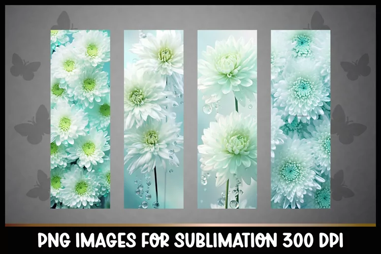 4 l Flowers Bookmarks Sublimation I Spring Bookmarks