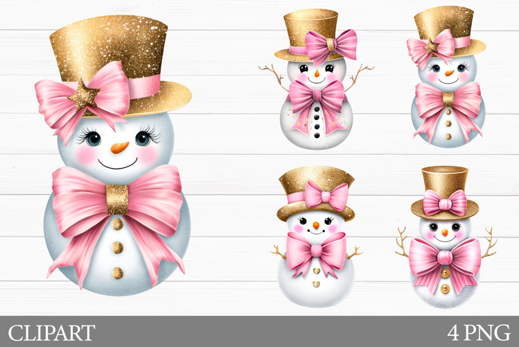 Cute Snowman Clipart. Christmas Clipart