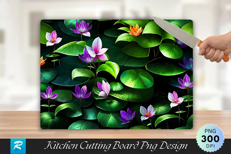 Nature Cutting Board Sublimation Design