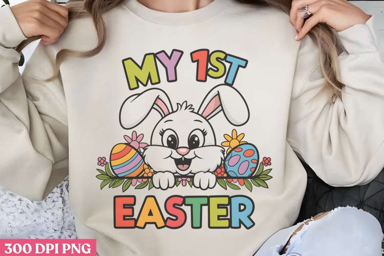 My 1st Easter PNG, Design Easter Sublimation PNG
