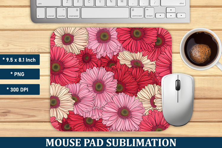 Gerberas Flower Mouse Pad | Mouse Pad Sublimation