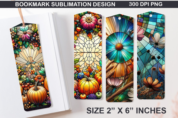 Autumn Bookmarks Sublimation - 4 Bookmark Design