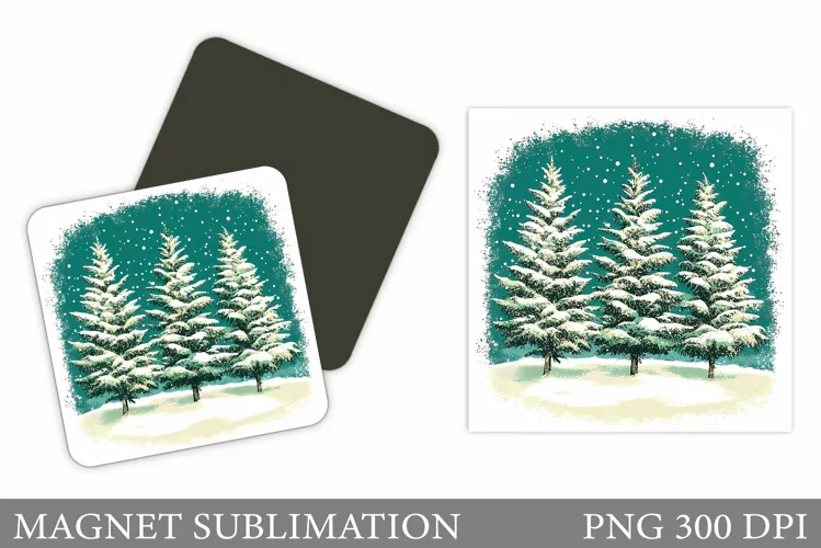 Christmas Tree Magnet Design. Christmas Tree Sublimation