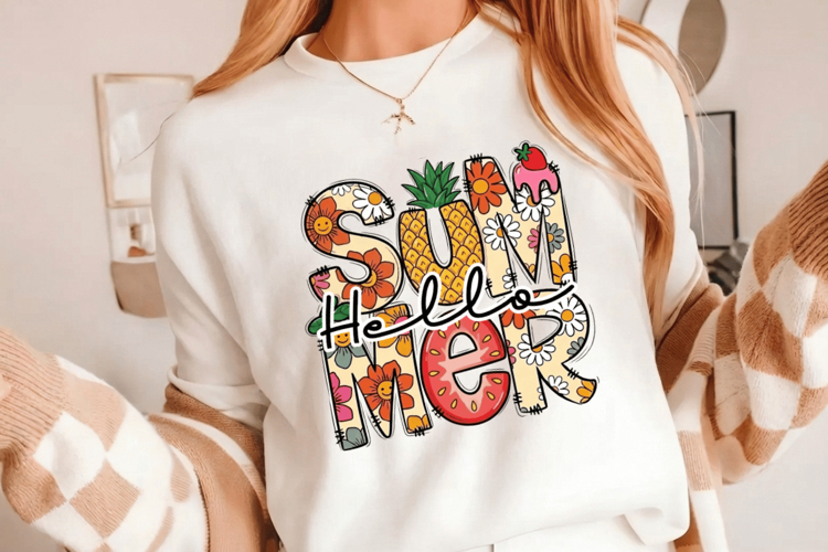 Hello Summer PNG sublimation |Beach & Summer PNG T-Shirt