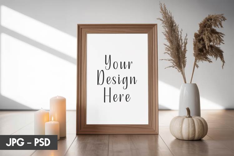 Boho Decor Frame Mockup PSD