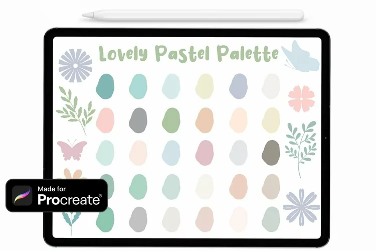Procreate Pastel Palette, Procreate Color palette