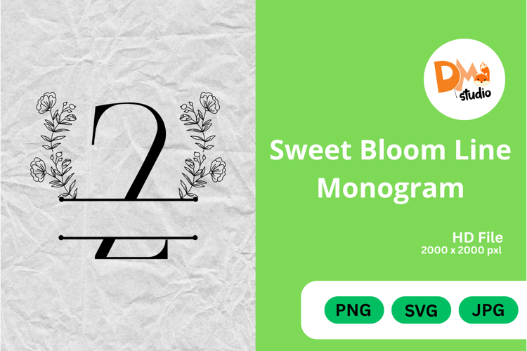 Sweet Bloom Line Monogram