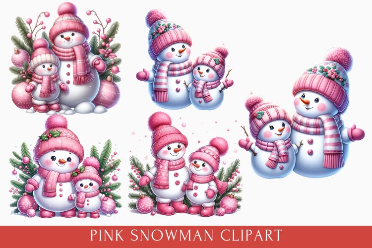 Cute Snowman Clipart Image 23