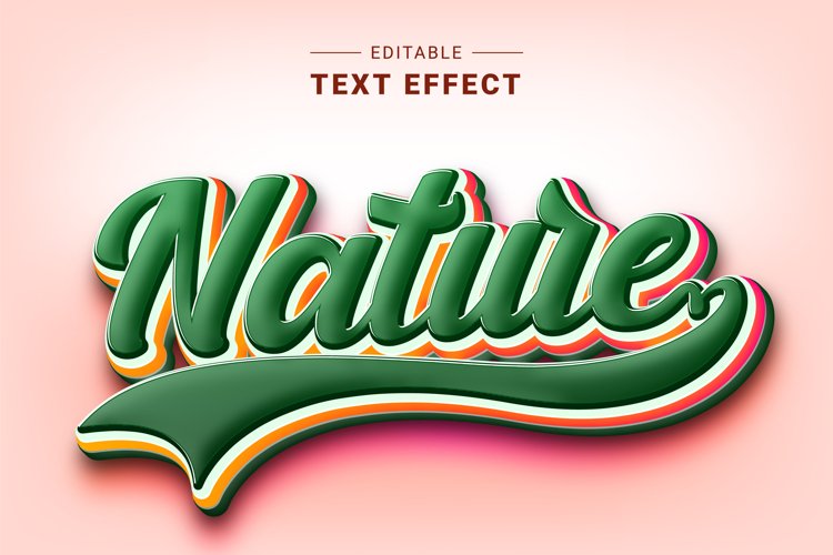 Editable Text Effect for Illustrator. Vector Graphic styles example image 1