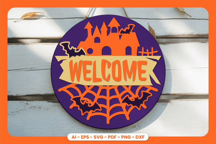 Halloween Round Sign Lasercut