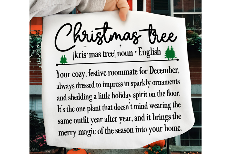 Christmas Definition Print, Christmas Tree Definition Print