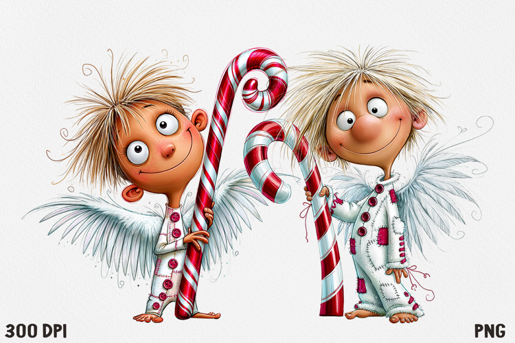 Whimsical Christmas Character Clipart PNG, Cute Holiday