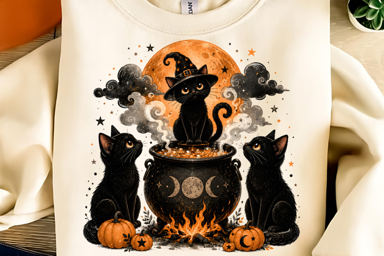 Trending Halloween PNG, Spooky Season PNG, Black Cat PNG