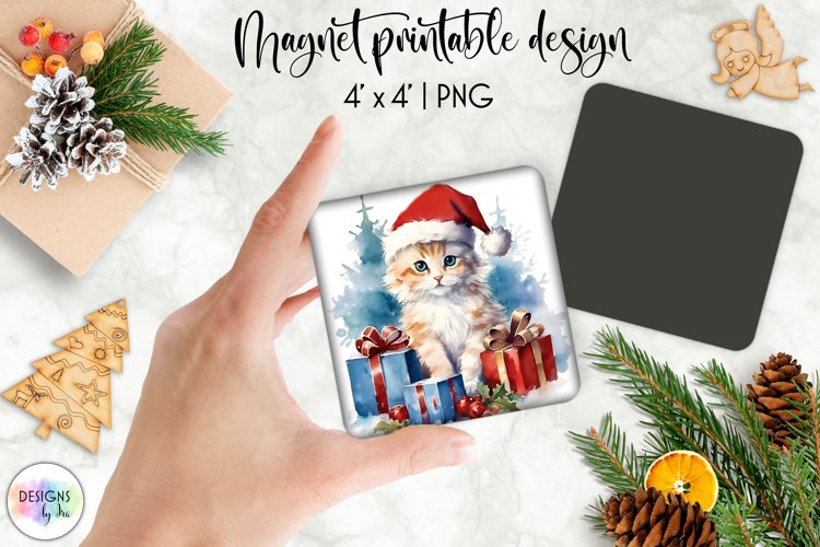 Magnet Sublimation | Watercolour Christmas Magnet