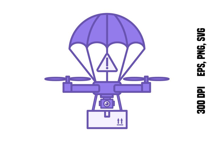 Purple Emergency Parachute System Icon example image 1