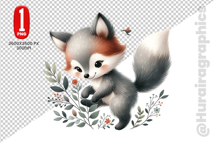 Cute Fox Clipart Image 2