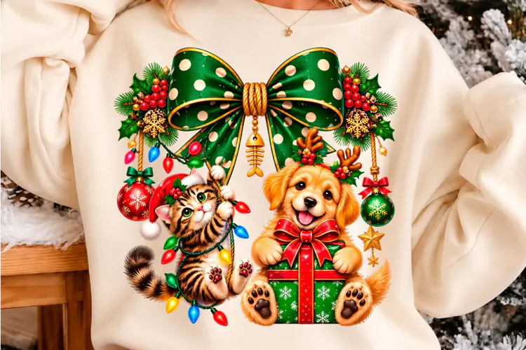 Cute Christmas Gift Bow Design