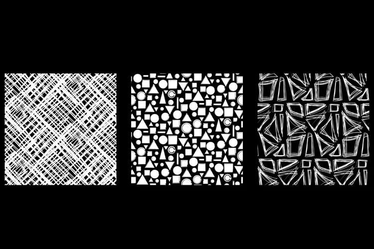 Geometric Grunge Seamless Patterns