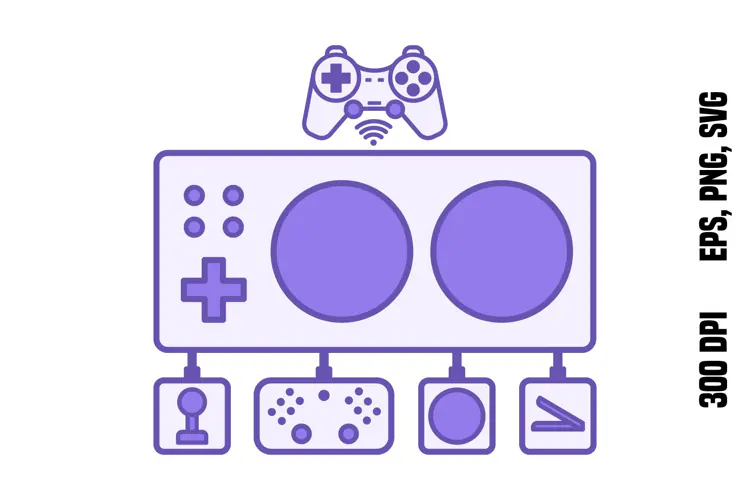 Purple Adaptive Gaming Controller Icon