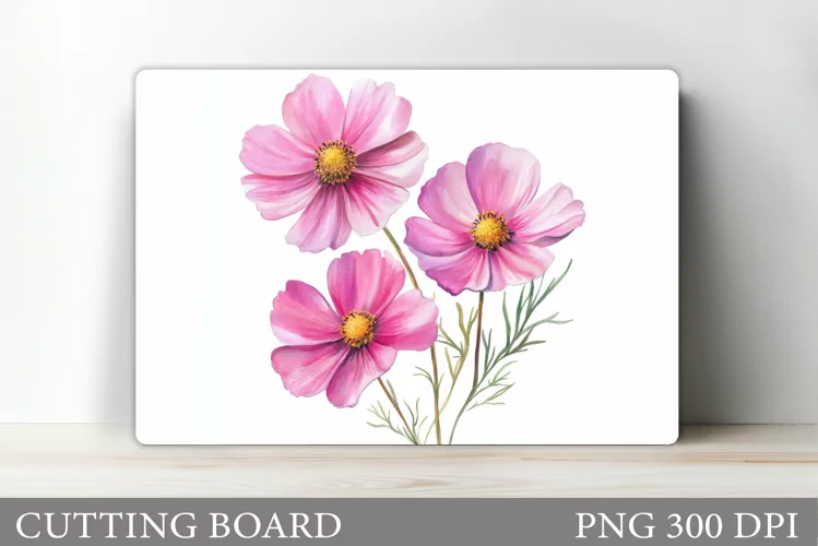 Flowers Cutting Board. Floral Cutting Board Design