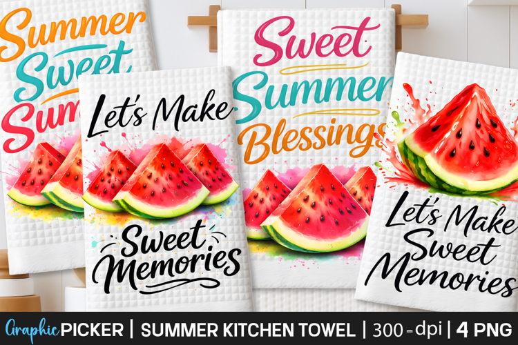 Summer Kitchen Towel Sublimation, Trendy Summer PNG, Summer