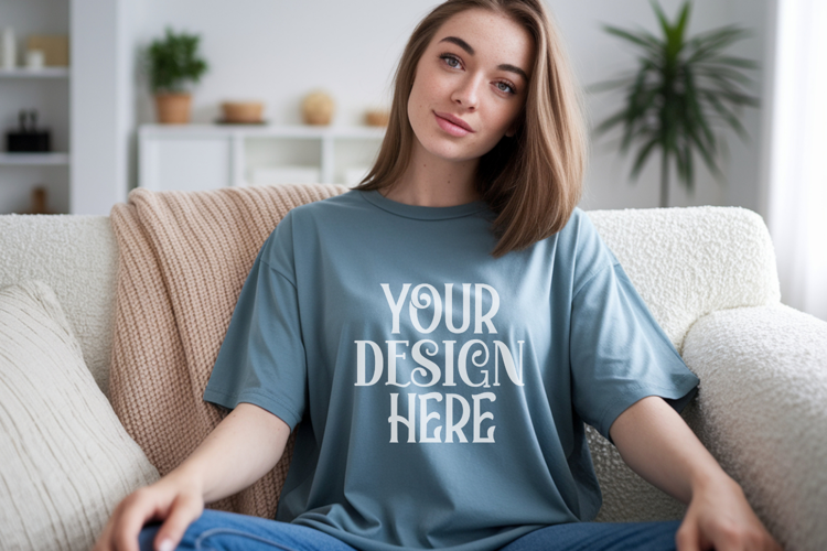 Bay Comfort Colors 1717 T-shirt Mockups,1717 Mockups