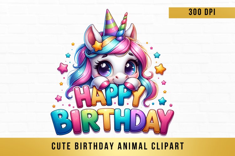 cute Birthday Animal Clipart, Peeking Birthday Animal png