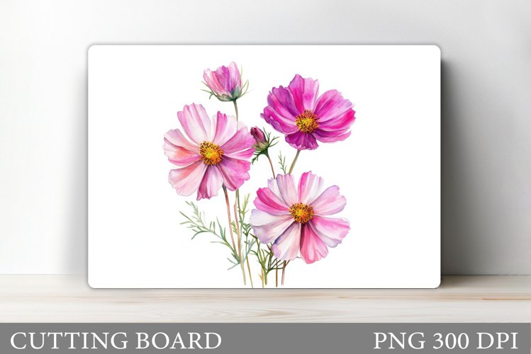 Flowers Cutting Board. Floral Cutting Board Sublimation example image 1