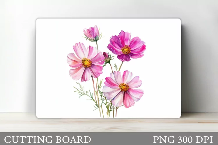 Flowers Cutting Board. Floral Cutting Board Sublimation
