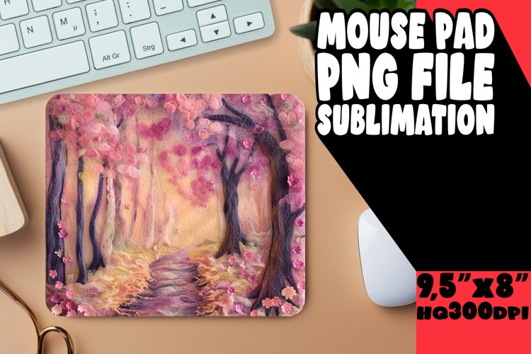 Vibrant 3D Landscape Mouse Pad Sublimation example image 1
