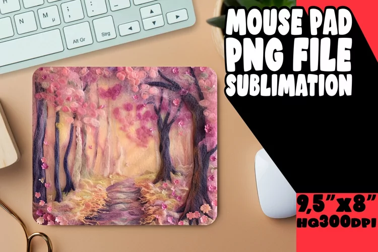 Vibrant 3D Landscape Mouse Pad Sublimation