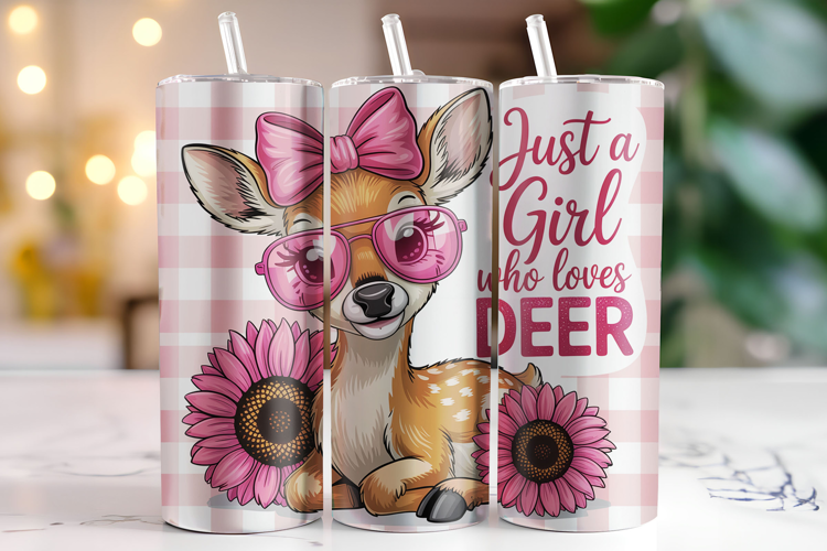 Just a Girl who Loves Deer Tumbler Wrap | Sublimation