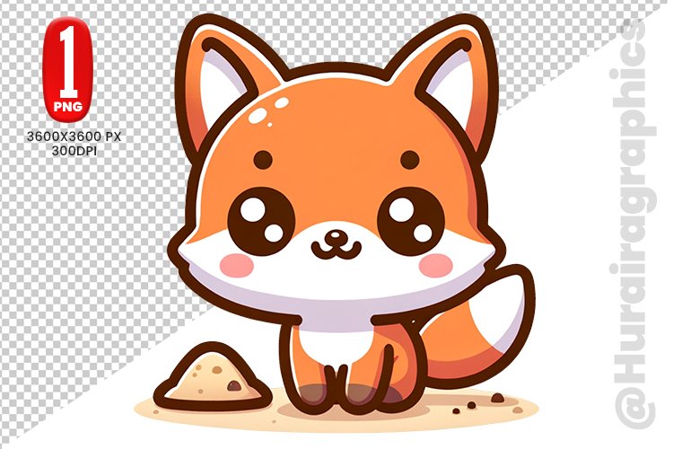 Cute Fox Clipart Image 8