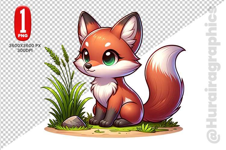 Cute Fox Clipart Image 3