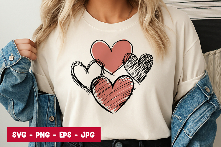 Hand Drawn Hearts Svg Image 21
