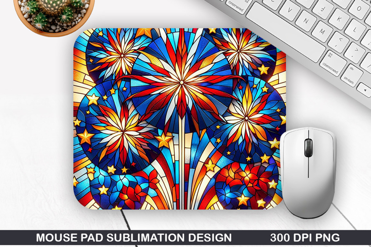 Fireworks Mouse Pad Sublimation, 4th Of July Mouse Pad PNG