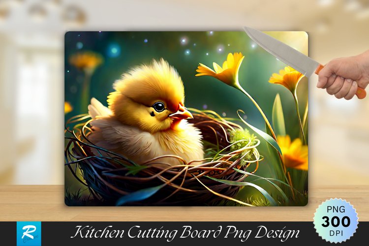 Cute Little Chicken Cutting Board Sublimation Design