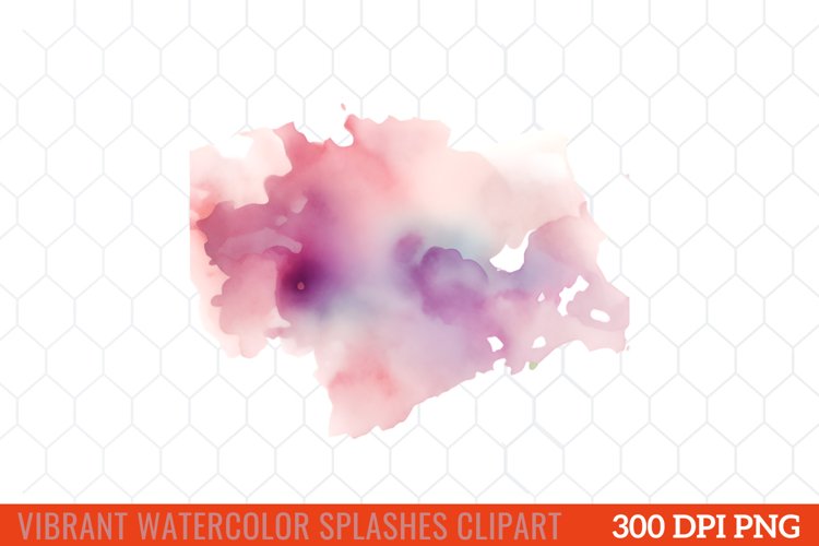 Vibrant Watercolor Splashes Clipart