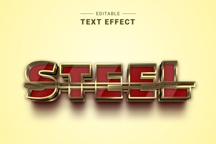 Editable Text Effect for Illustrator. Vector Graphic styles example image 1