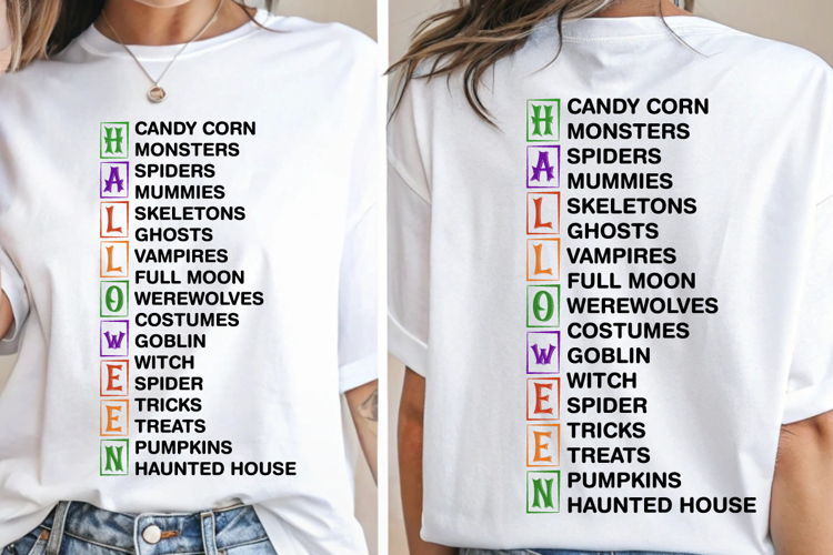 Halloween List SVG, Halloween Modern Farmhouse Sign SVG PNG